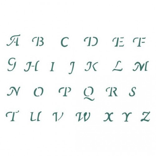 ALPHABET DECO  -  Pochoir M - 26 x 16 cm